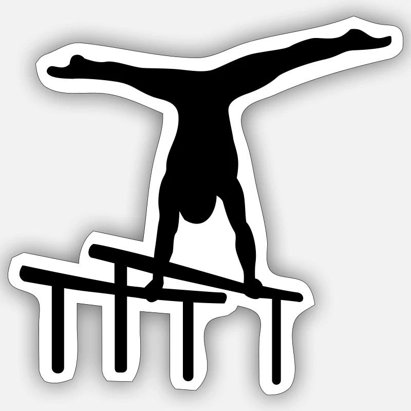 Gymnastics - Sticker size S (10 x 10 cm) - white matte