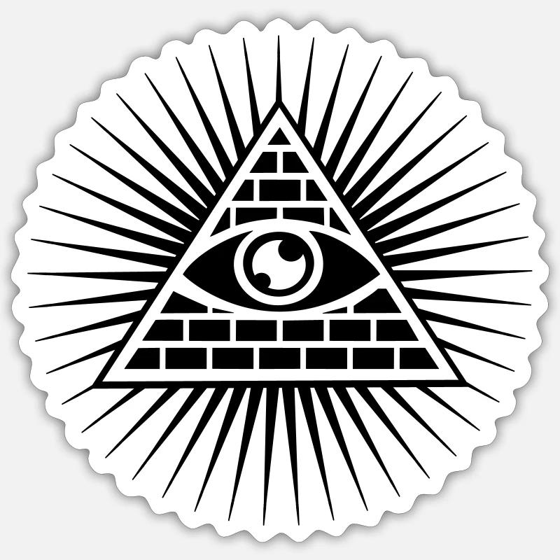 Tout oeil voyant Triangle Horus Franc-maçon Sticker taille S (10 x 10 cm)