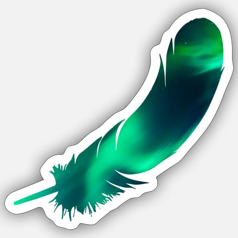 Plume cool Sticker taille S (10 x 10 cm)
