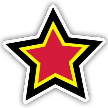 Stern - Sticker Größe S (10 x 10 cm) - Mattweiß - Vorne