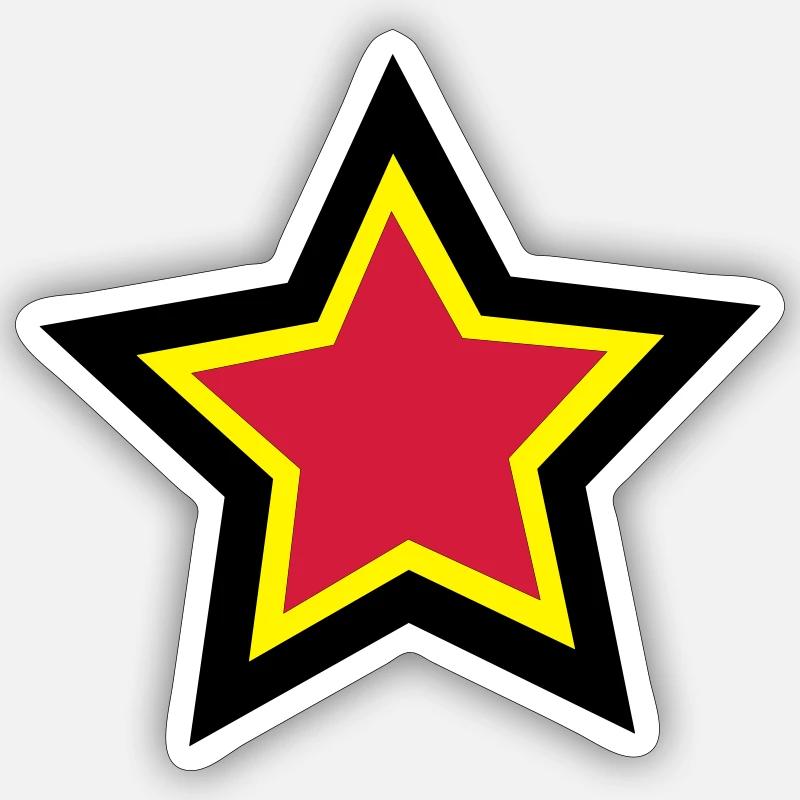star - Sticker taille S (10 x 10 cm) - blanc mat