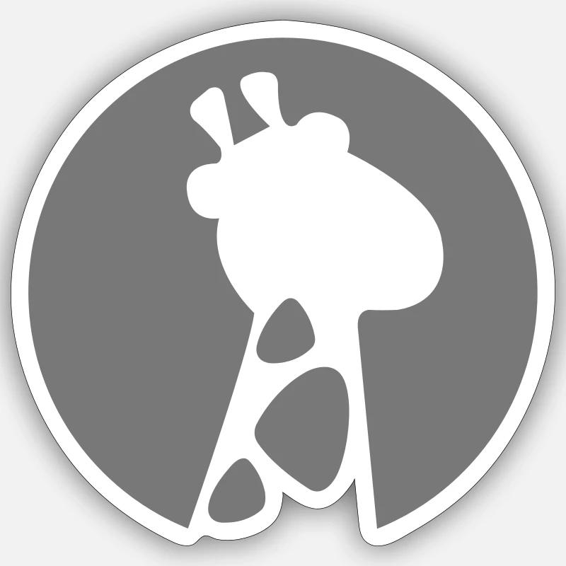 Funny Giraffe - Sticker size S (10 x 10 cm) - white matte
