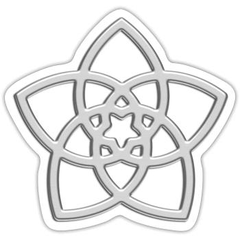 Venus Flower Golden Ratio Spirituality Astronomy - Sticker size S (10 x 10 cm) - white matte - Front