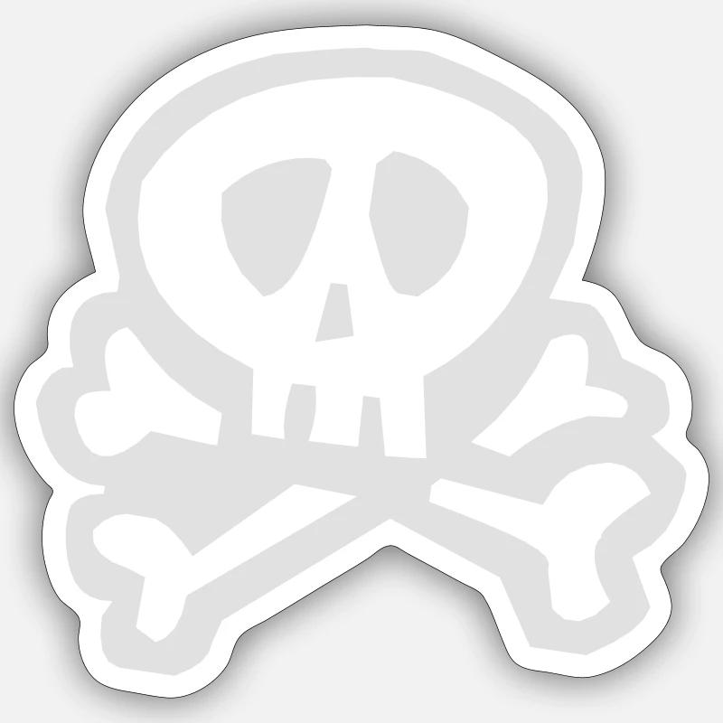 Skull - Sticker size S (10 x 10 cm) - white matte