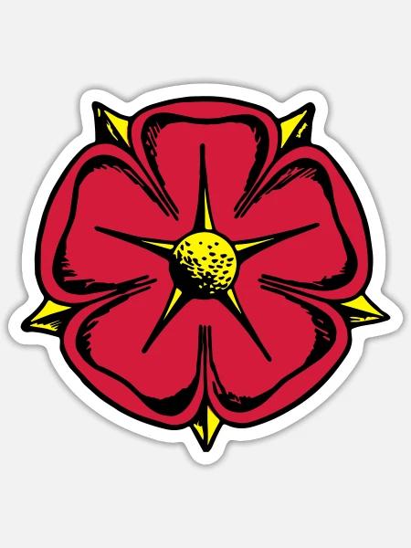 Lippische Rose - Sticker Größe S (10 x 10 cm) - Mattweiß