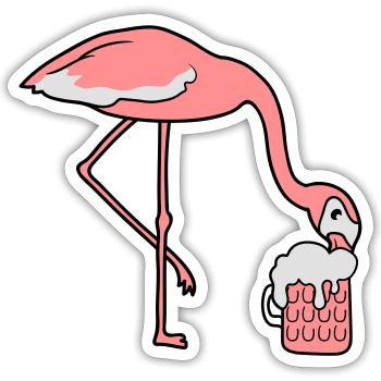 durst bier alkohol saufen krug mass gl - Sticker Größe S (10 x 10 cm) - Mattweiß - Vorne