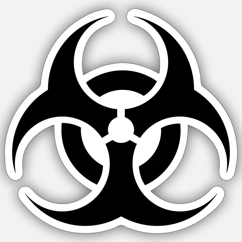 Biohazard Sticker size S (10 x 10 cm)