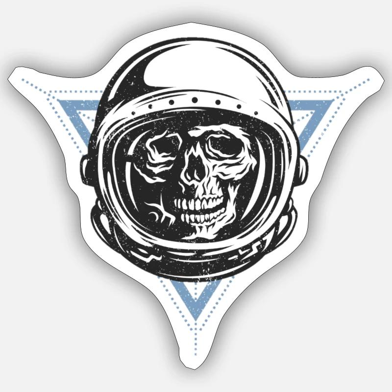 Space Monkey - Sticker taille S (10 x 10 cm) - blanc mat