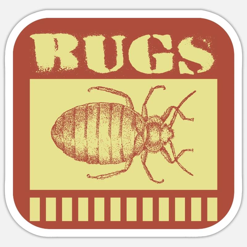 Bugs insects - Sticker size S (10 x 10 cm) - white matte