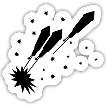 Raketen rockets new year - Sticker Größe S (10 x 10 cm) - Mattweiß - Vorne