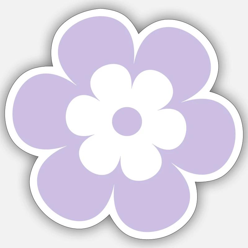 spring_flower - Sticker taille S (10 x 10 cm) - blanc mat