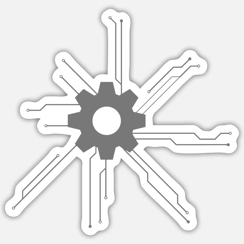 microchip circuit data electric digital arb Sticker size S (10 x 10 cm)