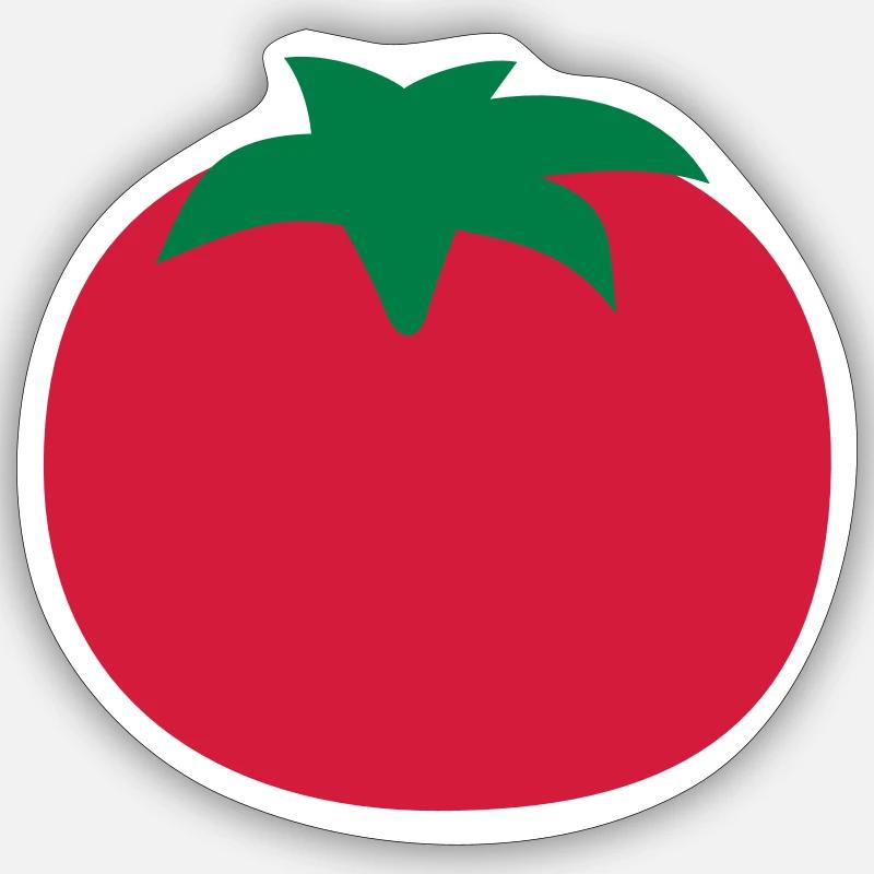Tomate - Sticker Größe S (10 x 10 cm) - Mattweiß