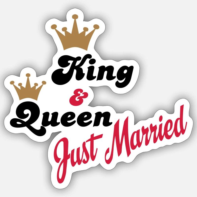 mariage - Sticker taille S (10 x 10 cm) - blanc mat