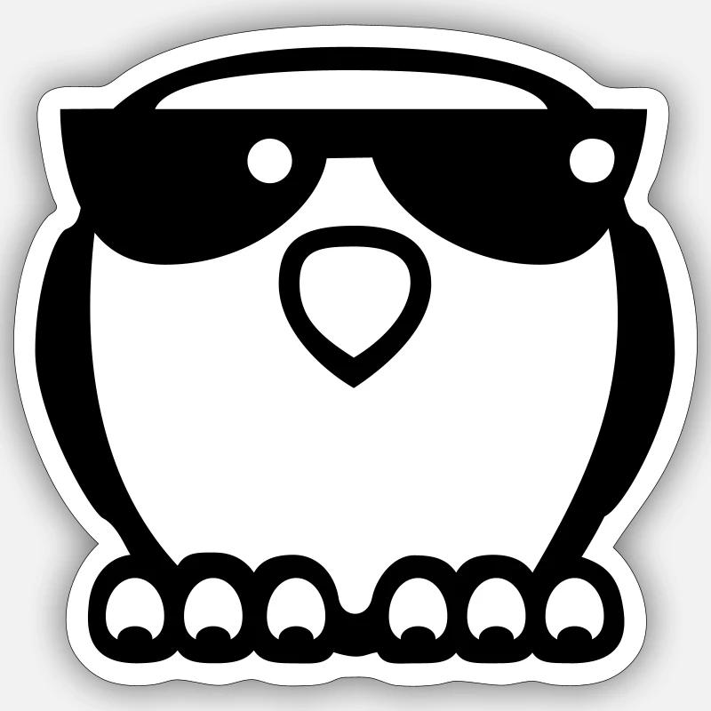 Cool owl Sticker size S (10 x 10 cm)