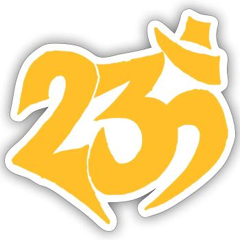 23 ohm goa psy tekno tribe - Sticker Größe S (10 x 10 cm) - Mattweiß - Vorne