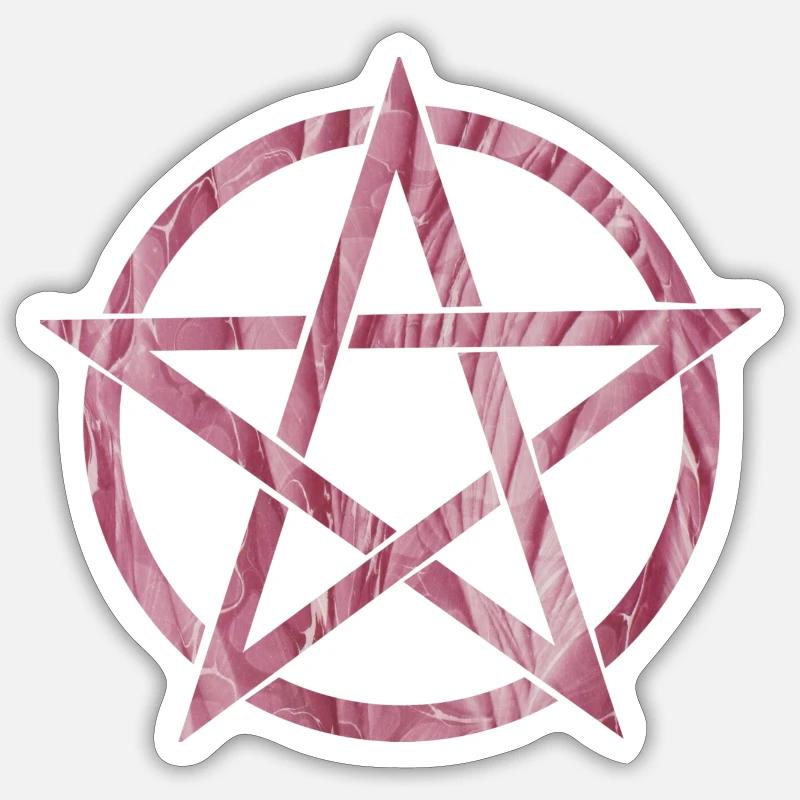 pentagramme e 229 - Sticker taille S (10 x 10 cm) - blanc mat