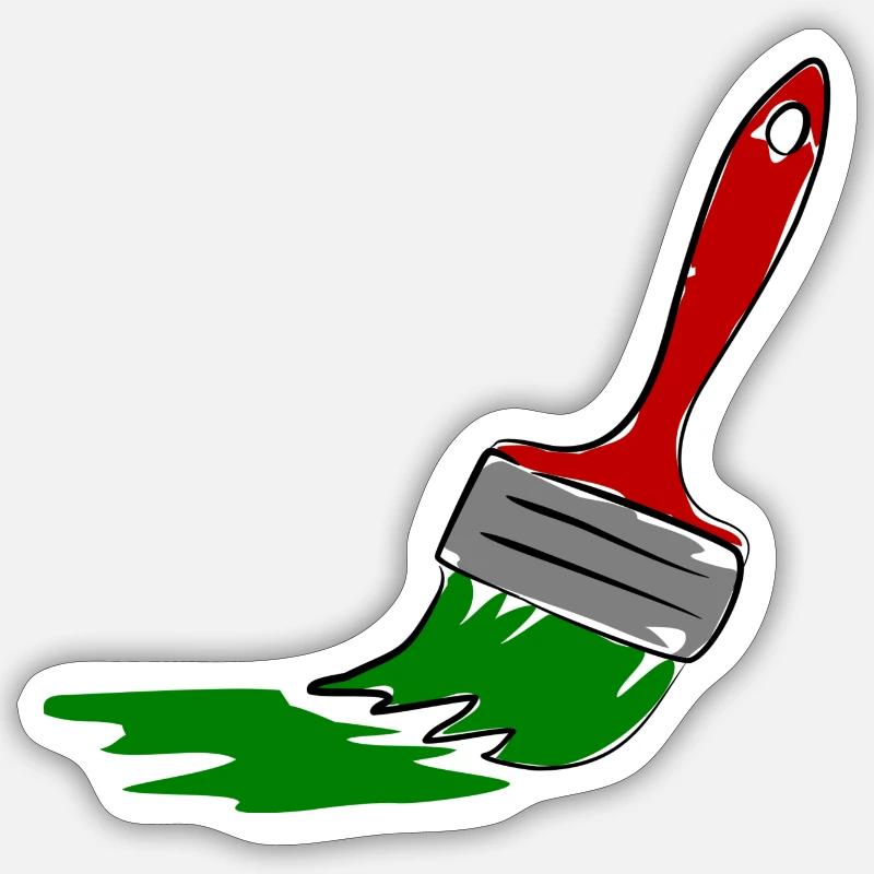 Creative Painter Brush Illustration Sticker size S (10 x 10 cm)