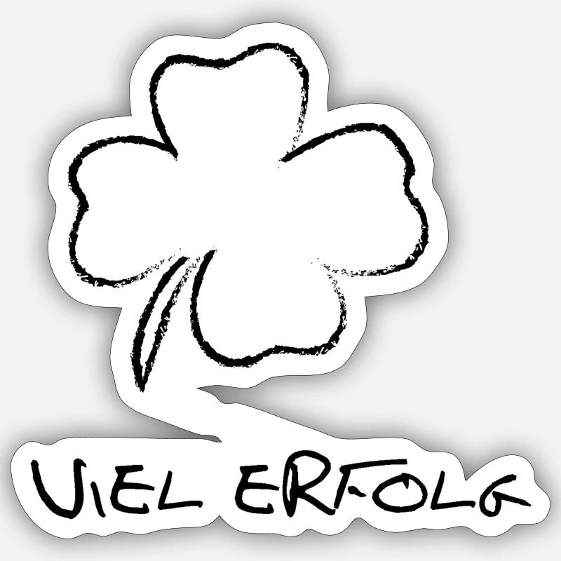 Trèfle succès Sticker taille S (10 x 10 cm)