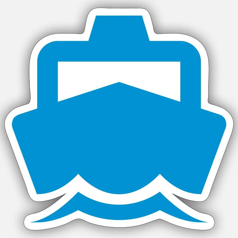 Ship Schiff - Sticker size S (10 x 10 cm) - white matte