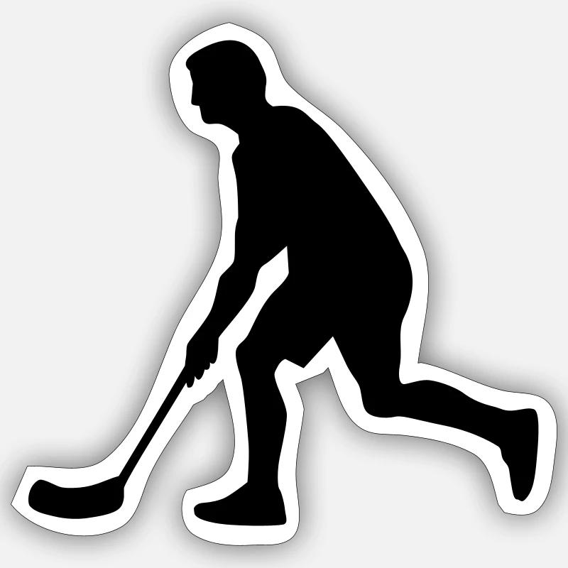 Floorball - Sticker taille S (10 x 10 cm) - blanc mat