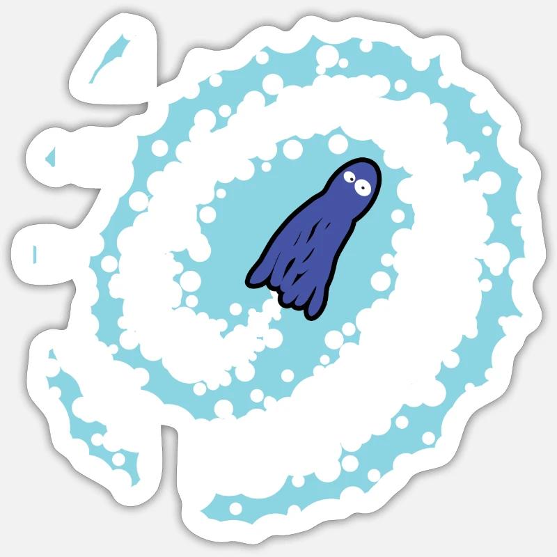 Octopuss - Sticker size S (10 x 10 cm) - white matte