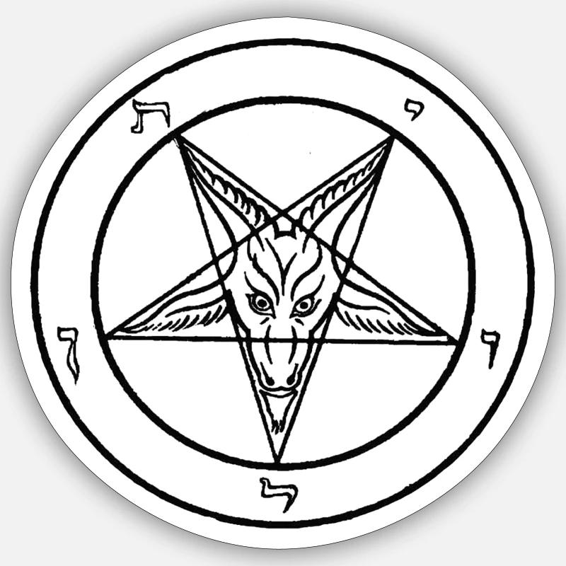 Baphomet-Logo Sticker Größe S (10 x 10 cm)