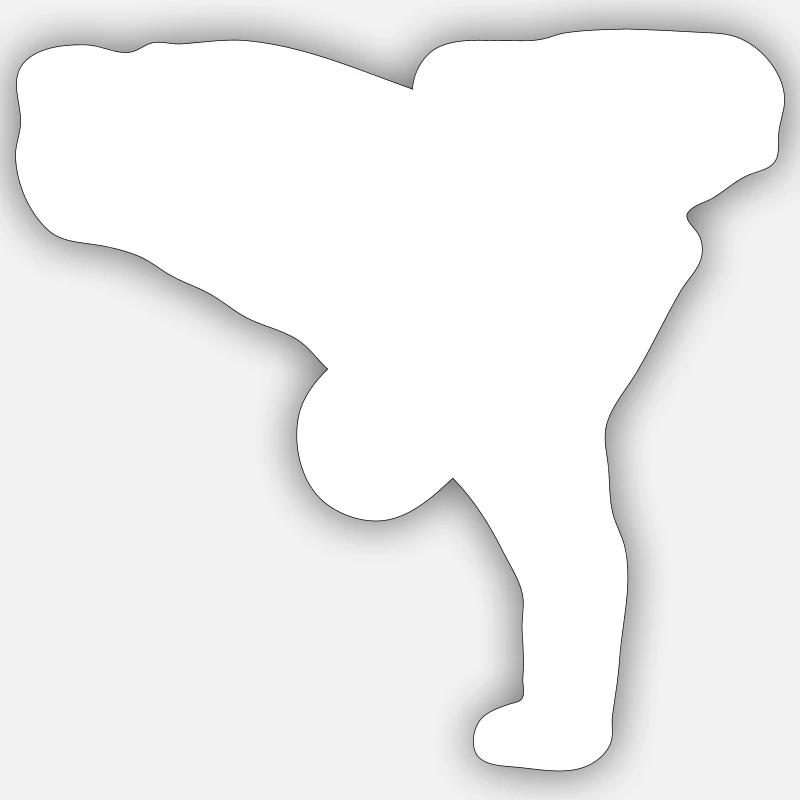 Breakdance Move Graphiques blanc Sticker taille S (10 x 10 cm)