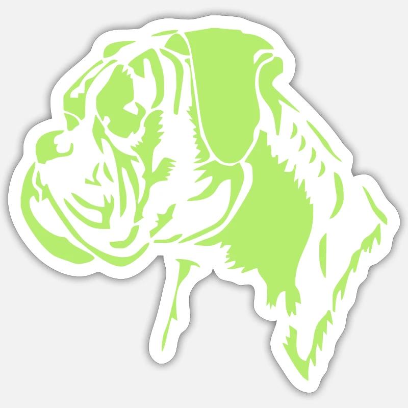 Boxer Kopf - Sticker size S (10 x 10 cm) - white matte