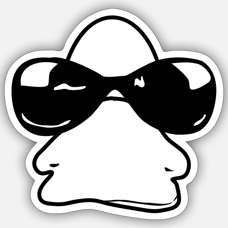sunglasses_duck Sticker Größe S (10 x 10 cm)