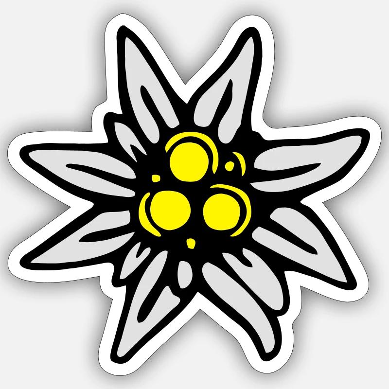 Edelweiss Sticker Größe S (10 x 10 cm)