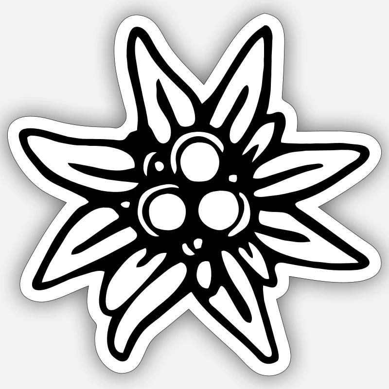 Edelweiss Sticker Größe S (10 x 10 cm)