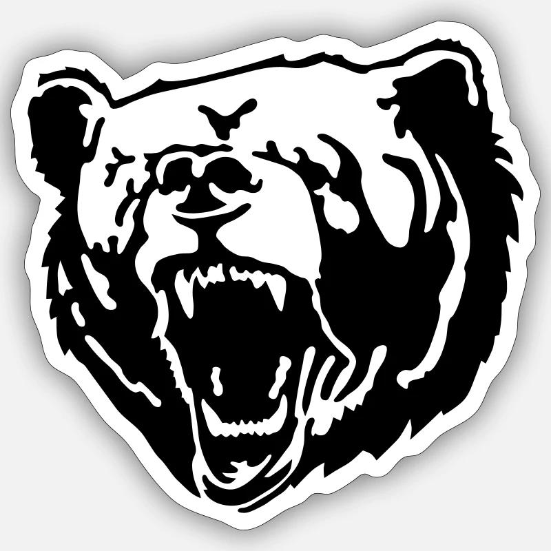 Bear - Sticker size S (10 x 10 cm) - white matte