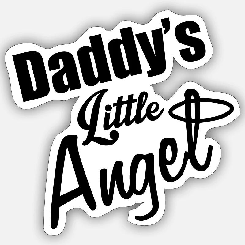 Daddy's Angel - Sticker size S (10 x 10 cm) - white matte