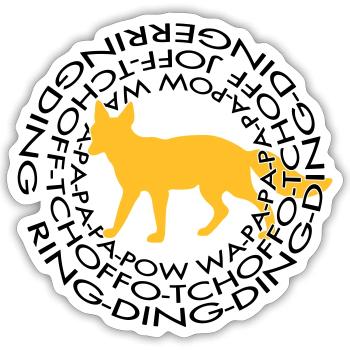 Que dit le Fox 2 - Sticker taille S (10 x 10 cm) - blanc mat - Devant