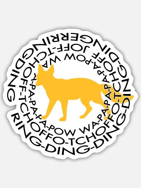 What Says The Fox 2 - Sticker Größe S (10 x 10 cm) - Mattweiß