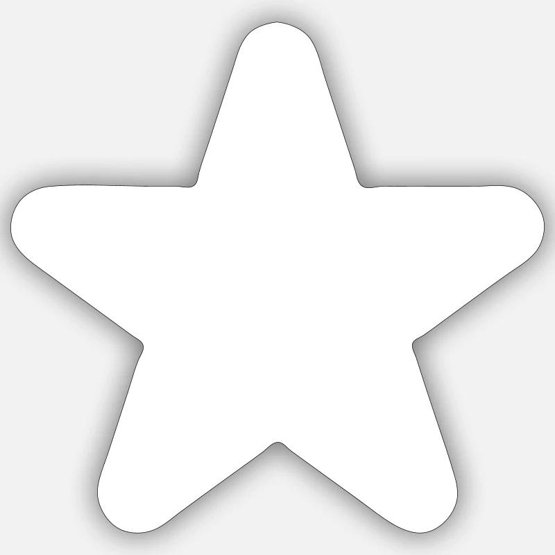 pentacle - Sticker taille S (10 x 10 cm) - blanc mat