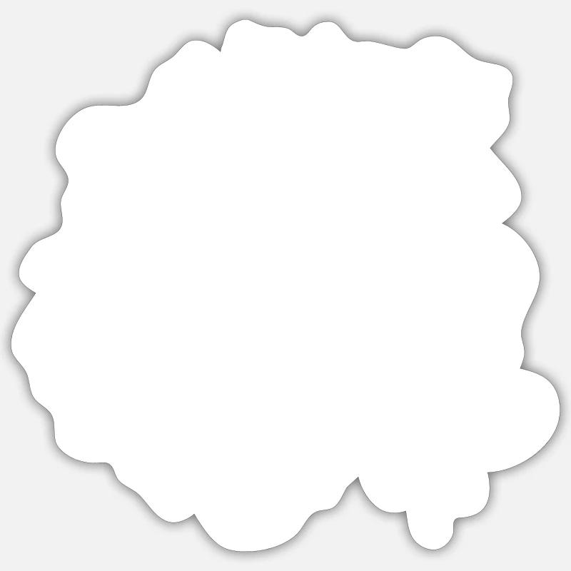 Urban white monkey - Sticker size S (10 x 10 cm) - white matte