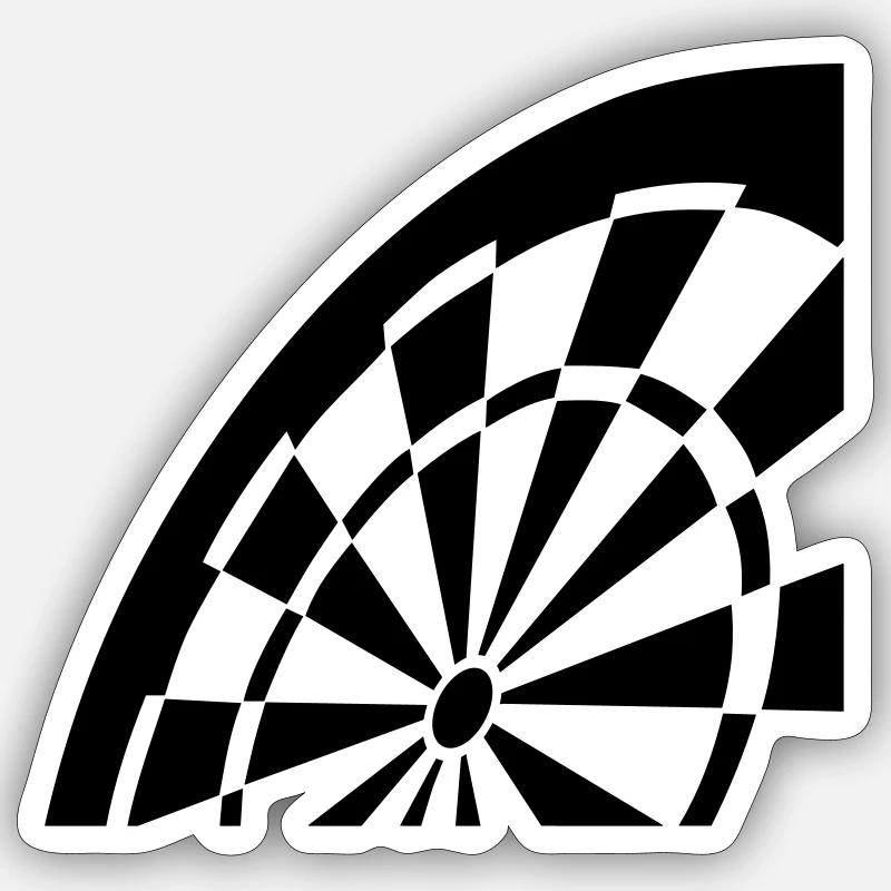 Darts - Sticker Größe S (10 x 10 cm) - Mattweiß