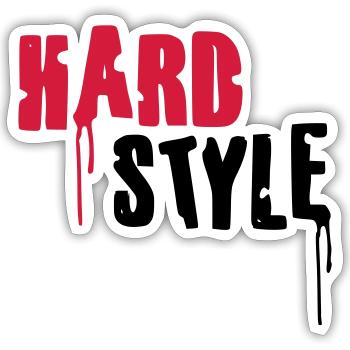 Hardstyle - Sticker size S (10 x 10 cm) - white matte - Front