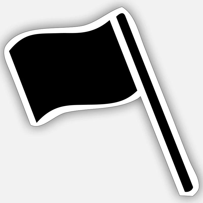 Flag - Sticker size S (10 x 10 cm) - white matte