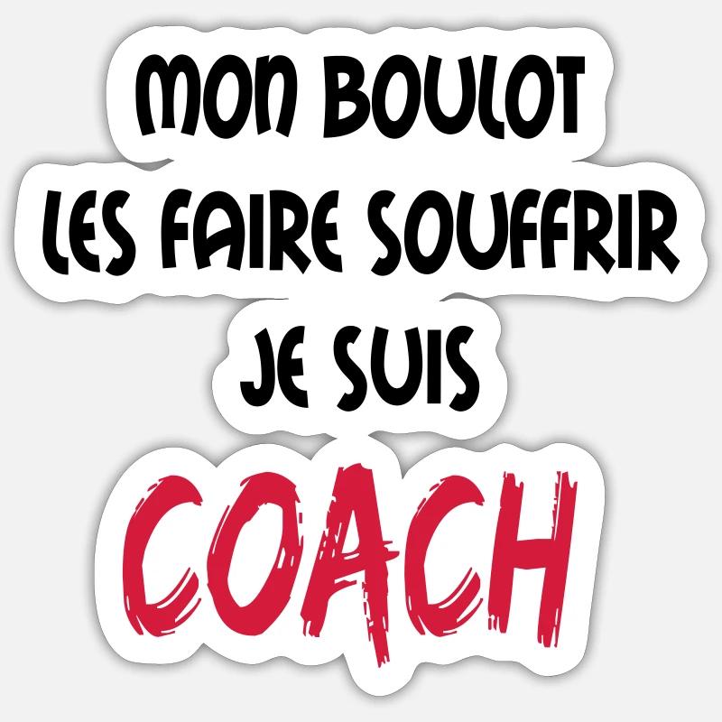 Mon boulot coach 2 - Sticker size S (10 x 10 cm) - white matte