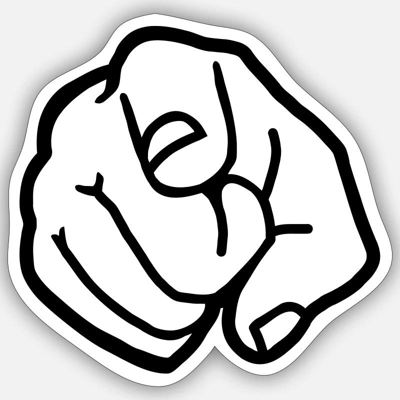 Finger Sticker size S (10 x 10 cm)