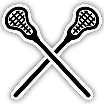 Lacrosse - Sticker size S (10 x 10 cm) - white matte - Front