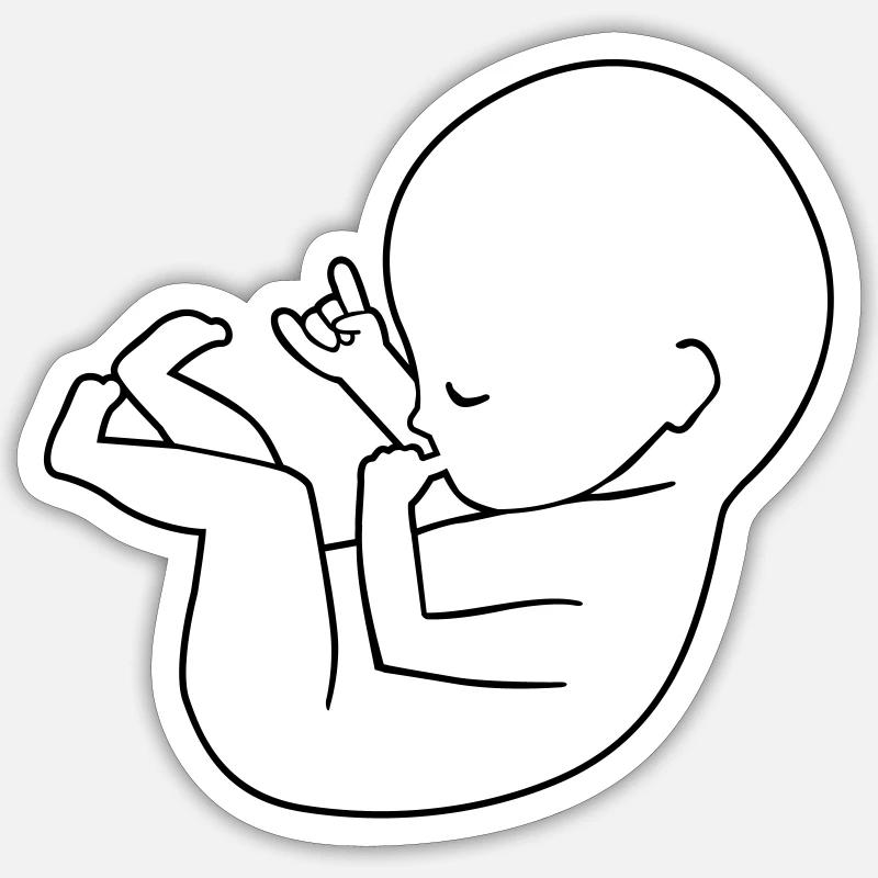 Rocker Fötus Sticker Größe S (10 x 10 cm)