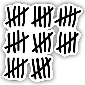 40 Anniversaire - Sticker taille S (10 x 10 cm) - blanc mat - Devant