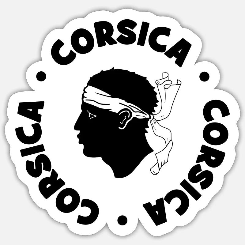 Corsica - Sticker size S (10 x 10 cm) - white matte