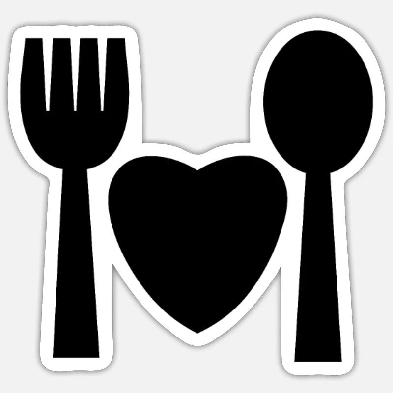 Aime manger Sticker taille S (10 x 10 cm)