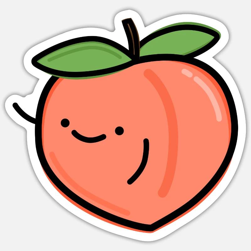 Peach Sticker size S (10 x 10 cm)