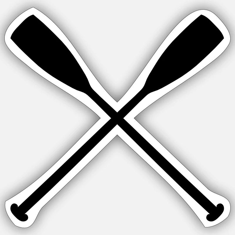 Paddle Crossing Sticker taille S (10 x 10 cm)